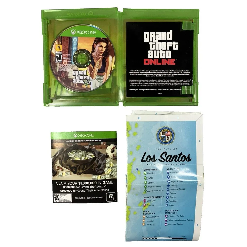 Grand Theft Auto V Xbox One Rockstar Games GTA V Complete with Map Tested
